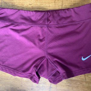 Nike Dri-fit Performance Shorts, Maroon, Size XS